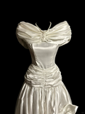 Vintage Wedding Dress Ball Gown Off The Shoulder Ivory Wedding Dresses Retro 1970s Bridal Gowns HZ1214