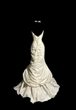 Vintage Wedding Dress Mermaid Sweetheart Ivory Taffeta Long Wedding Dresses Retro 1970s Bridal Gowns HZ1214