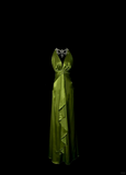 Retro Sheath Halter Green 20th Birthday Dress Long Prom Dress Birthday Outfits For Women HZ1214