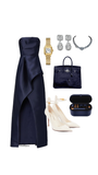 Classy A line Strapless Navy Blue Long Satin Prom Dresses Formal Summer Wedding Guest Dresses Wedding Guest Outfit HZ1214