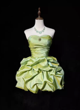 Classy A Line Strapless Taffeta Short Homecoming Dress Cocktail Dress Hoco Dresses HZ1214