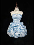 Classy A Line Strapless Taffeta Short Homecoming Dress Cocktail Dress Hoco Dresses HZ1214