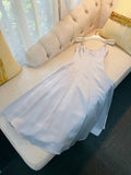 Classy A line Straps Dusty Blue Satin Prom Dresses Formal Summer Wedding Guest Dresses Wedding Guest Outfit HZ1214