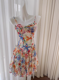 Sexy A line Spaghetti Straps Floral Chiffon Short Homecoming Dress Summer Hoco Dresses Cocktail Dress Birthday Outfits HZ1214