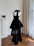 Sexy A line Halter Black Velvet Short Homecoming Dresses Summer Hoco Dresses Cocktail Dress Birthday Outfits HZ1214