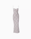 White Sweetheart Mermaid Lace Spaghetti Strap Long Prom Dress, Party Dress HZ1108