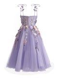 A-Line Sweetheart Neckline Lavender Applique Mini Short Prom Dress Homecoming Dress HZ1108