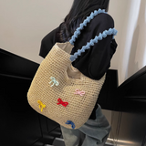 Straw bag beach bag handbag large capacity tote bag HZ1108