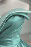 A-line Satin Off-the-shoulder Long Prom Dress Bridesmaid Dress HZ1108