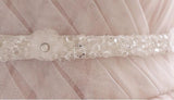 Pink A Line Spaghetti Strap Tulle Beaded Long Prom Dress Sweet Applique Wedding Dress HZ1108