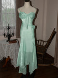 Mint Vintage Spaghetti Strap Chiffon Long Prom Dress HZ1108