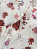 French ruffled halter dress with floral print HZ1108