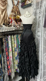 Black Temperament Sweetheart Neck Mermaid Satin Prom Dress Birthday Dress Formal Evening Dress HZ1108