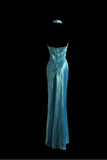 Beautiful Blue Halter Mermaid Backless Long Prom Dress Gorgeous Formal Evening Dress HZ1108