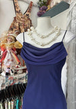 Elegant Gradient Midnight Purple Mermaid Spaghetti Strap Chiffon Long Prom Dresses Backless Evening Dress HZ1108