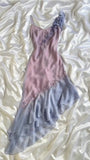 Vintage Purple Spaghetti Straps Sheath Sparkling Beaded Chiffon Short Prom Dresses Applique Party Dresses HZ1108