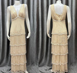 Elegant Pearl White V-neck Chiffon Beaded Evening Dresses Simple Wedding Guest Dresses with Embroidered Appliques HZ1108