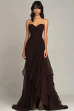 Elegant Dark Green A-Line Sweetheart Tulle Layered Long Prom Dresses Formal Evening Dress HZ1108