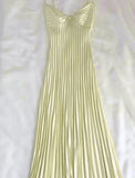 Light Champagne Spaghetti Straps Guest Dresses Sheath Pleated Chiffon Fashion Prom Dress with Backless HZ1108