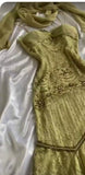 Vintage Spaghetti Straps Mermaid Lace Chiffon Prom Dresses with Beading HZ1108