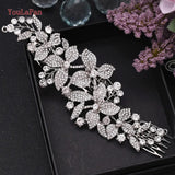 Alloy Rhinestone Headband Wedding Head Piece Flower Bridal Hair Accessories Hair Comb Silver Hair Clips Headwear HP301
