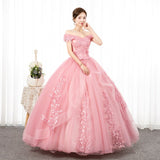 Off The Shoulder Quinceanera Dresses Robe De Bal Ball Gown Vintage Quinceanera Dresses Plus Size Vestidos De 15