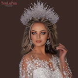 HP399 Vintage Bridal Crown And Tiara Shining Crystal Wedding Headband Bridal Hair Accessories Luxury Wedding Jewelry