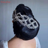 HP243 Full Rhinestone Headband for Women Bridal Headpiece Wide Hair Band Handmade Headwear Wedding Hair Accessories