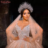 HP399 Vintage Bridal Crown And Tiara Shining Crystal Wedding Headband Bridal Hair Accessories Luxury Wedding Jewelry