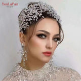 Luxury Headpiece for Bride Rhinestone Crown Wedding Tiaras Bridal Hair Accessories Women Tiara Pageant Headband HP385