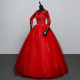 size White Red Wedding dress 2023 New Arrival Spring Summer 3 Quarter Sleeve Sweet Princess Bridal Gowns Vestidos De Novia