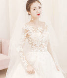 Wedding Dress 2023 New Full Sleeve Classic Embroidery Lace Up Ball Gown Princess Wedding Dresses Robe De Mariee