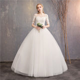 Dress 2023 New Cheap Half Cap Sleeve Princess Illusion Wedding Dresses Can Custom Made Vestido De Noiva