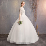 Dress 2023 New Cheap Half Cap Sleeve Princess Illusion Wedding Dresses Can Custom Made Vestido De Noiva
