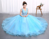&amp; M Novias Real Video Prinses Blauw Nieuwe Trouwjurk 2023 Doubl Schouders Voor Party Chorus Host Fijnstraal Bittere stage Studio