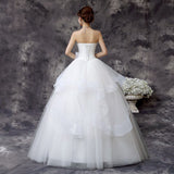 Novias Strapless Wedding Dress 2023 New Korean Style Ivory Princess Bride Frocks Bridal Gown Pluse size Vestido De Novia