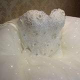 High Quality See Through Wedding Dresses Ball Gowns Lace Up Bride Dres Vestidos De Novia Plus Size Customized Dress
