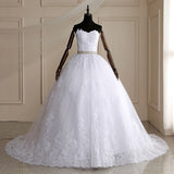 Train Ball Gown Belted Wedding Dresses 2023 Bridal Dress Off Shoulder Vestidos De Novia Robe De Mariee
