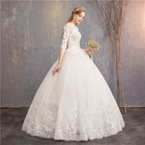 Sleeve Wedding Dresses 2023 New Luxury Lace Embroidery Ball Gown Wedding Dress Can Custom Made Vestido De Noiva