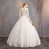 Sleeve Wedding Dresses 2023 New Luxury Lace Embroidery Ball Gown Wedding Dress Can Custom Made Vestido De Noiva