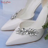 X31 Red Rhinestone Shoes Clips Bridal High Heel Shoe Ornaments Jewelry Wedding Shoes Decoration Clip DIY Accessories