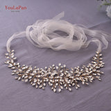 SH237-G Golden Bridal Belt with Rhinestone Fashion Bead Belt Thin Sash Belt Western Belts Wedding Applique Sash Belt