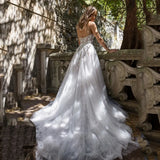 Chic A-Line Lace Appliques Beach Wedding Dresses Sweetheart Sleeveless Bridal Gowns Sexy Brides Dress Robes de mariée