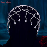 HP467 Crystal Wedding Hairband Bridal Hair Ornaments Rhinsestone Headband for Bride Banquet Party Tiara and Headdress