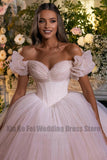 Luxury Bohemian Princess Wedding Dresses Shiny Women's Sexy Sweetheart A-Line Tulle Bridal Gowns Robe De Mariée Vestidos
