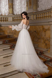 Sweetheart Neckline Wedding Dresses Lace Appliques Princess Bridal Gowns Custom Made Vestido De Noiva