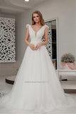 V-Neck Beach Wedding Dresses Spaghetti Straps Bridal Gowns Custom Made Robe De Mariee