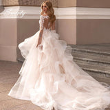 Detachable 2 In 1 Wedding Dress Embroidered Lace On Net With Train V-neck Sleeveless Vintage Bride Gowns Vestido De Novia