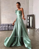 de Novia’s Breathtaking One Shoulder Strapless Floor Length Evening Dresses and Bridal Gowns with Puff Sleeves