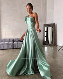de Novia’s Breathtaking One Shoulder Strapless Floor Length Evening Dresses and Bridal Gowns with Puff Sleeves